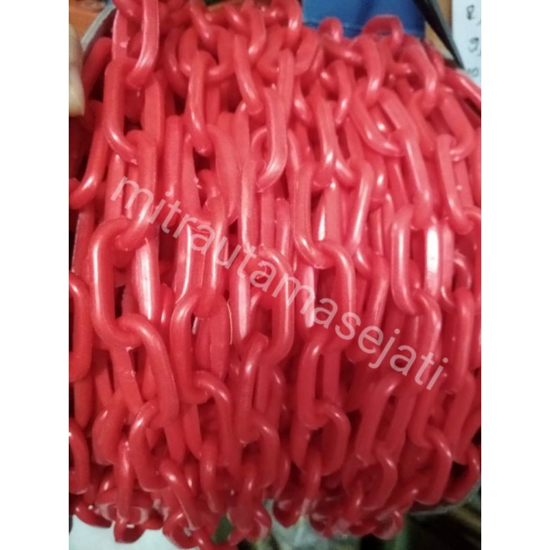 RANTAI PLASTIK 6 MM WARNA RANTAI PEMBATAS KUAT HARGA PER METER