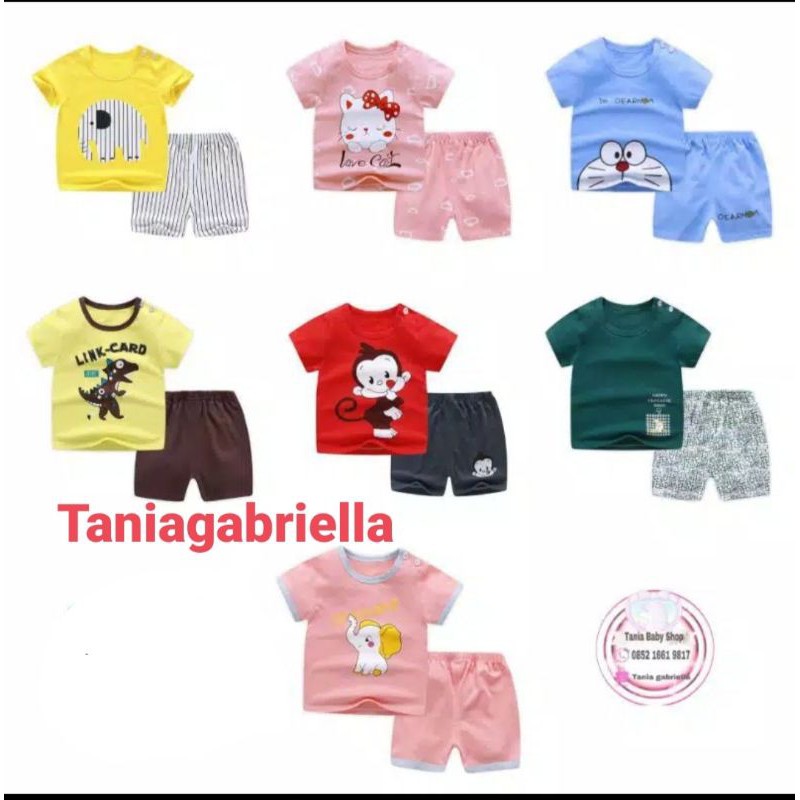 Piyama Anak Lengan Pendek / Baju Tidur Anak umur 0-7Tahun / Baju Tidur Anak Perempuan Dan LakiLaki