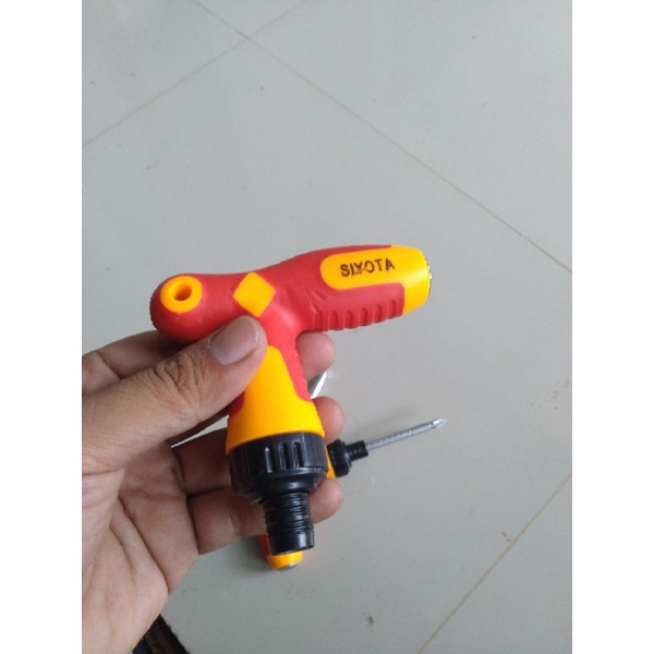 Obeng T 2In1 Kombinasi Plus Minus Magnet Obeng Bolak Balik Bb Bagus Gagang Karet