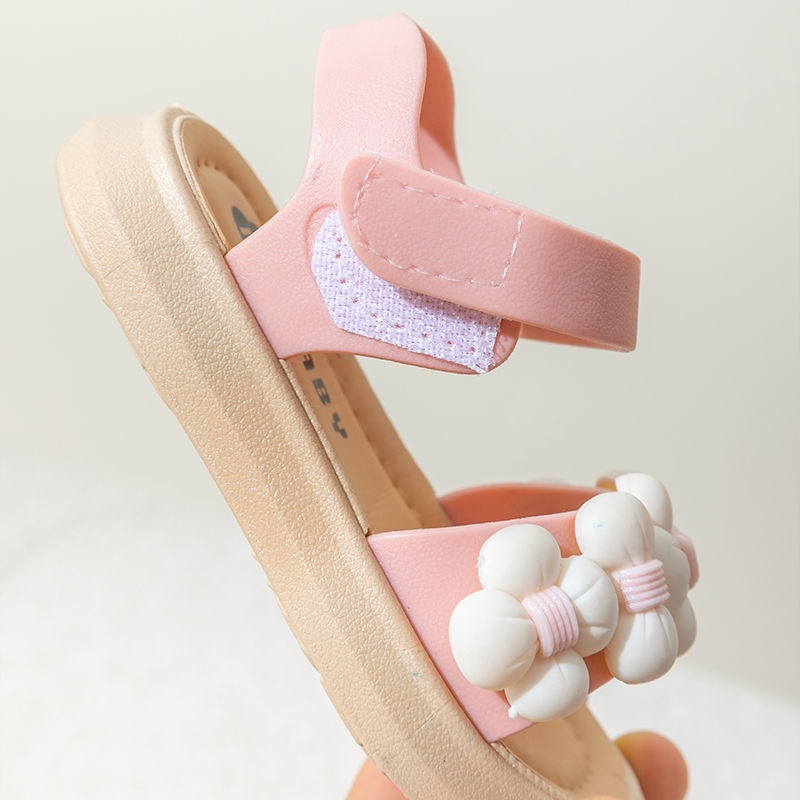 PROMO 12.12 PUNCAK Okaybaby B116 Sandal Anak Perempuan BUNGA POM2 Model Lucu Import Termurah Kekenian