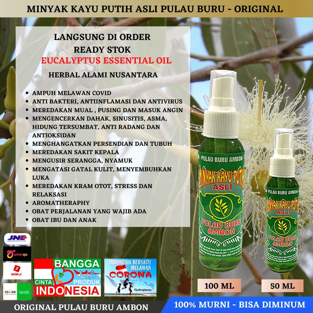 Minyak Sereh Asli Pulau Buru Ambon / Murni 100% Original / Botol Spray