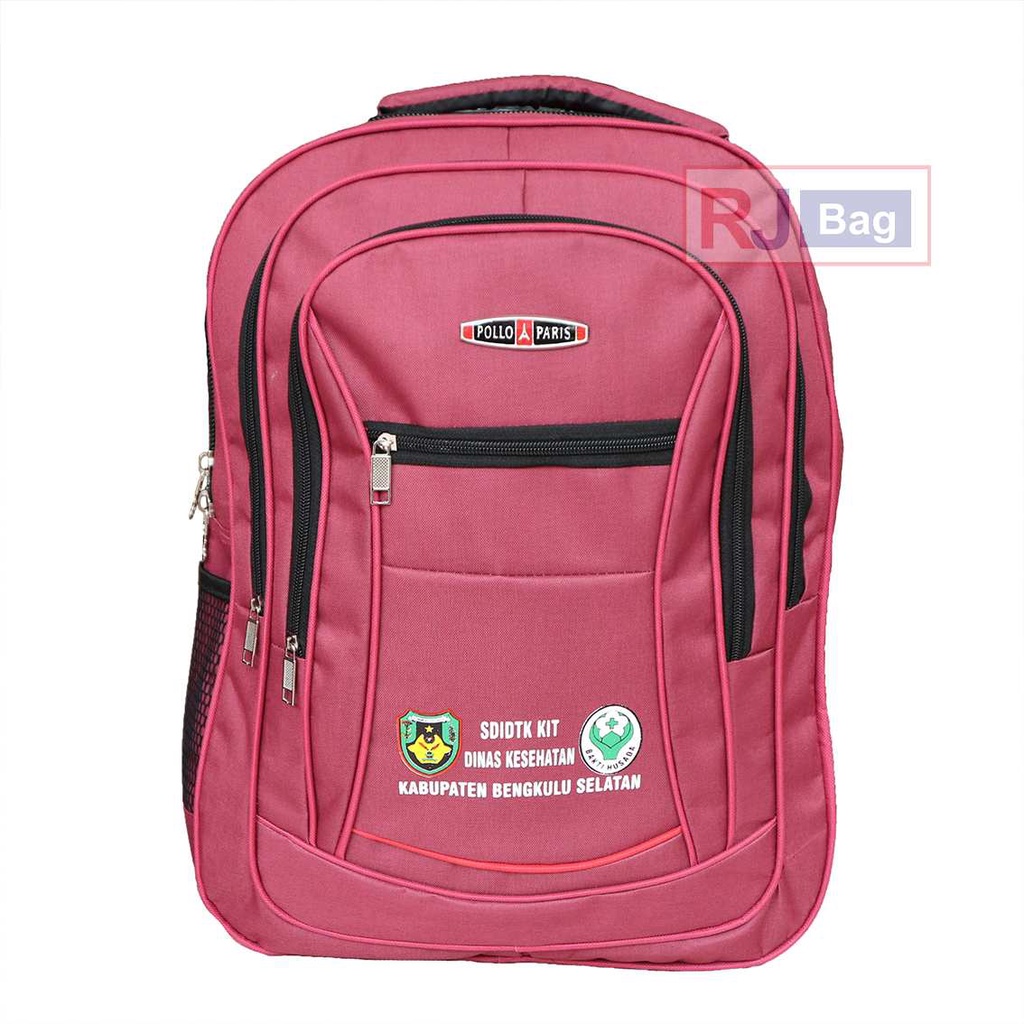 Ransel Grosir Polo Kecil d300 Sablon Dinas Kesehatan Tas Kerja Laptop Gendong Sekolah Sma Smp Tas Sekolah Tebal Polo