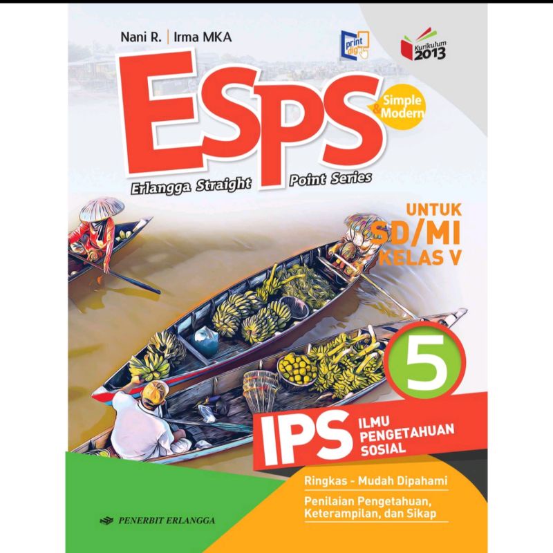 (BEKAS) ESPS IPS KELAS 1/2/3/4/5/6 SD ERLANGGA-Kelas 5