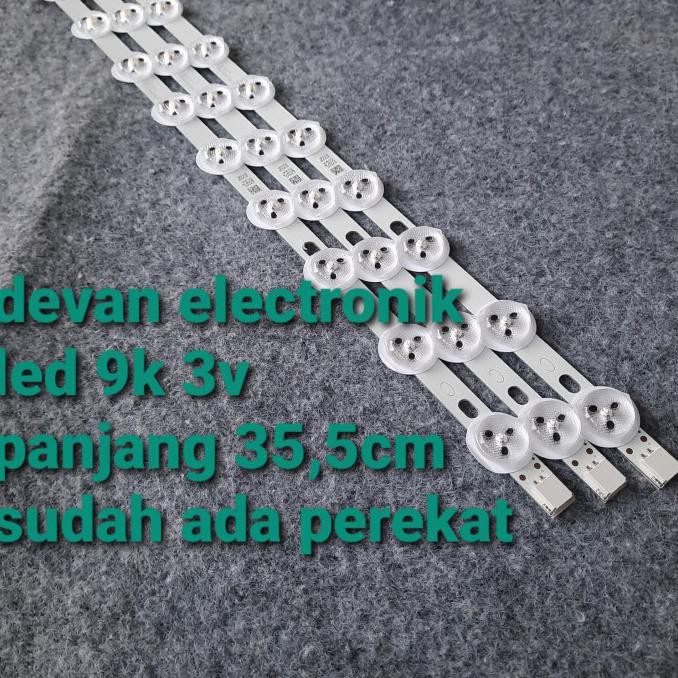 Ready&Siapkirim Lampu Led Backlight Tv 3V 9K Led Backlight 3V 9 Mata Universal