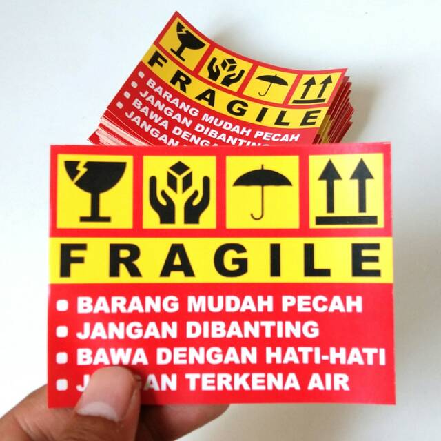 

Stiker fragile 100pcs 35000