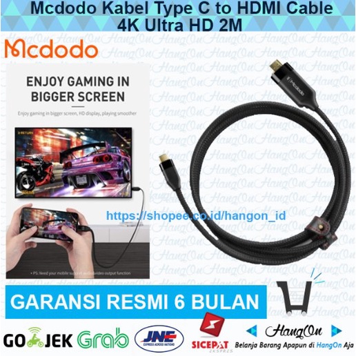 Mcdodo Kabel Type C  Cable 4K Ultra HD 2M PlugandPlay Converter