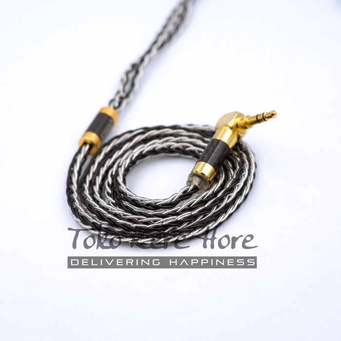 JC Ally JC08 Silver Black Cable Upgrade NON MIC L Connector