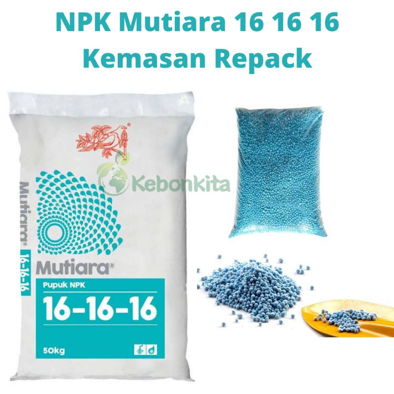 Jual Pupuk NPK Mutiara 16 16 16 Meroke Kemasan Repack 1 Kg Indonesia ...