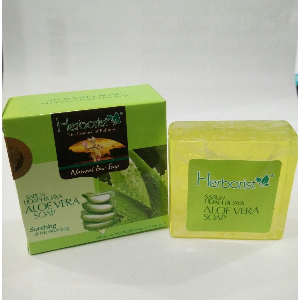 Herborist Natural Bar Soap Aloe Vera - 80gr (sabun Batang)