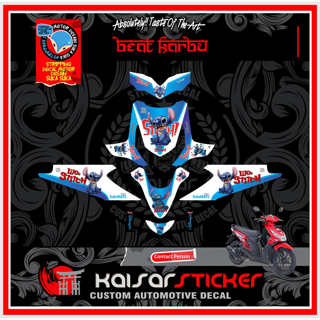 Sticker Decal Full Body BEAT KARBU - Sticker Decal BEAT KARBU Anime Stich