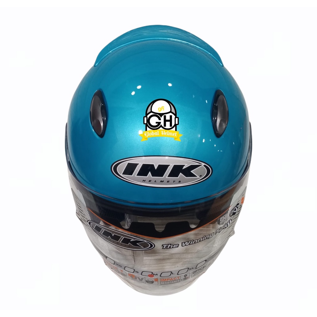 HELM INK HALF FACE INK CENTRO ORIGINAL 100% INK CENTRO JET SOLID ICE BLUE