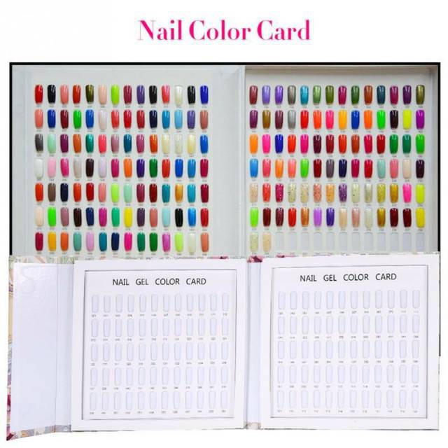 Buku display kutek 120 warna nail book color display gel polish book