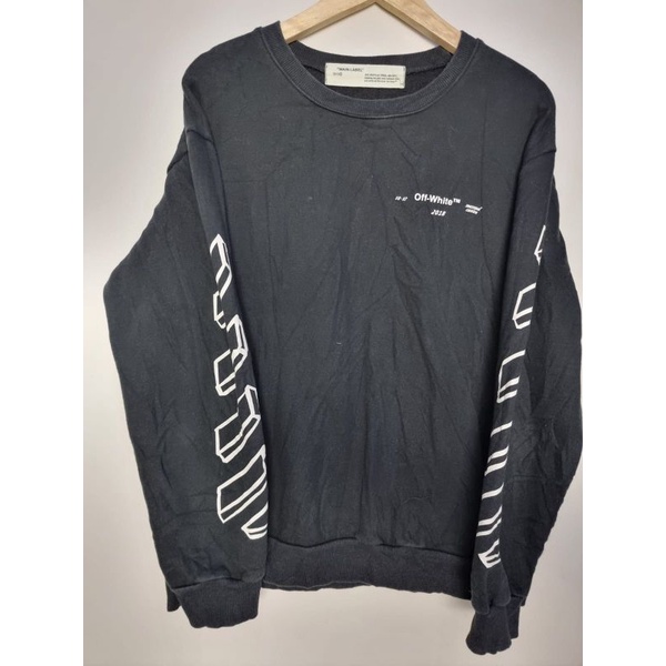(PL) CREWNECK OFF WHITE - HITAM