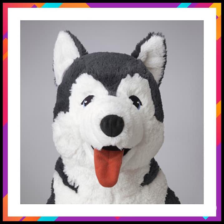 Boneka Anjing Husky Haski Hasky Dog Mainan Ikea