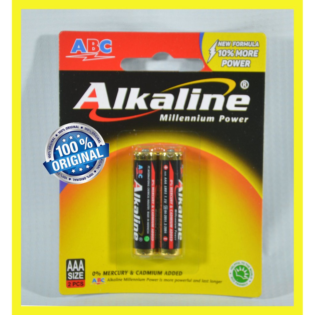 Baterai Abc Alkaline Aaa Isi 2 Pcs 1 5v Shopee Indonesia