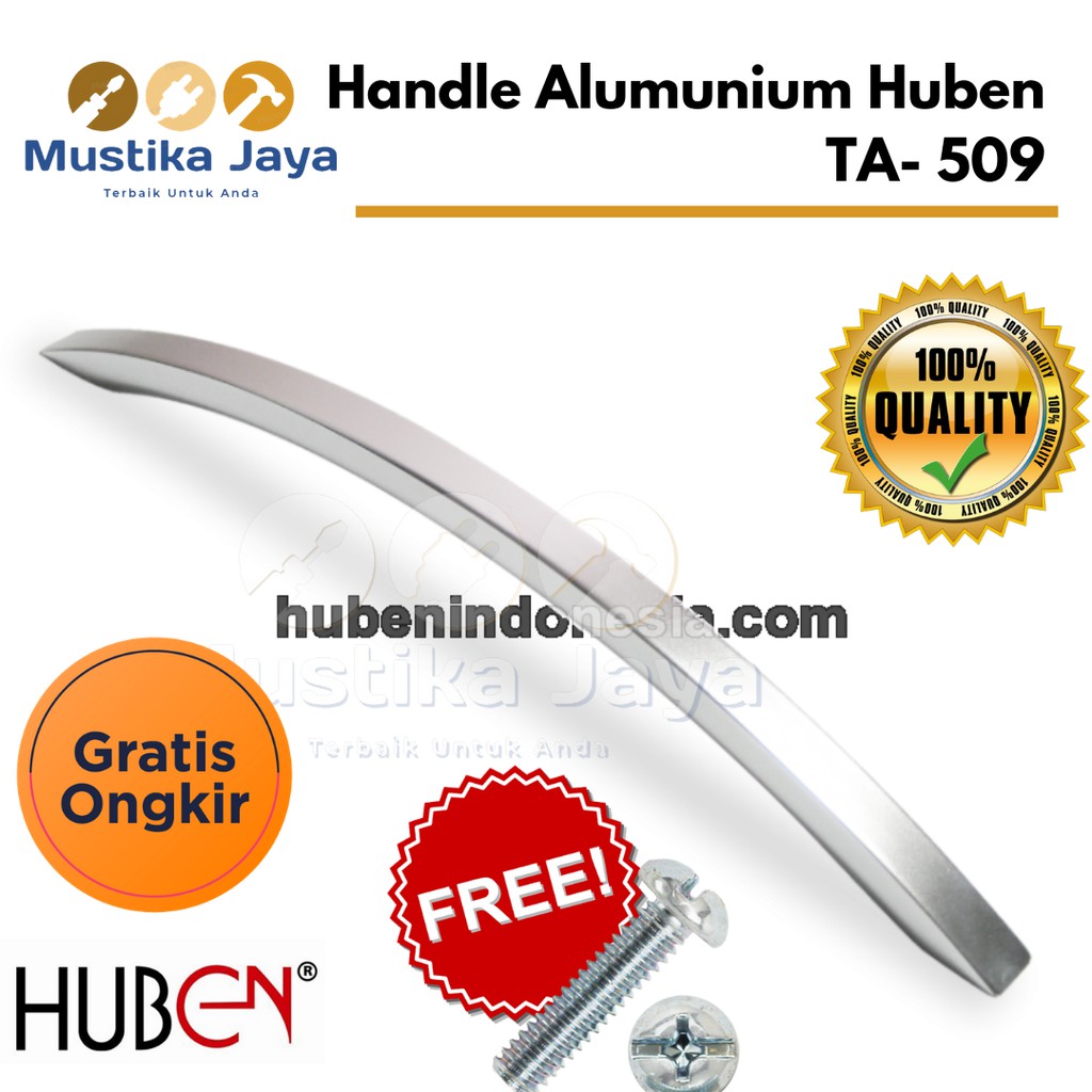 Handle Tarikan Lemari Laci Stainless Alumunium Huben TPA 509 Serbaguna