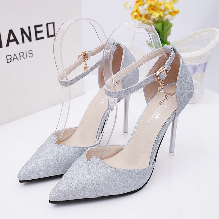 Premium Ankle Strap Giltter Heels 5130 (35-39)