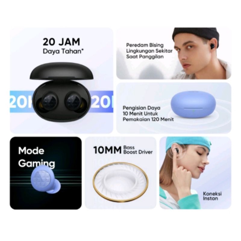 realme Buds Q2 True Wireless TWS [20 Hours Battery, 10mm Bass Boost