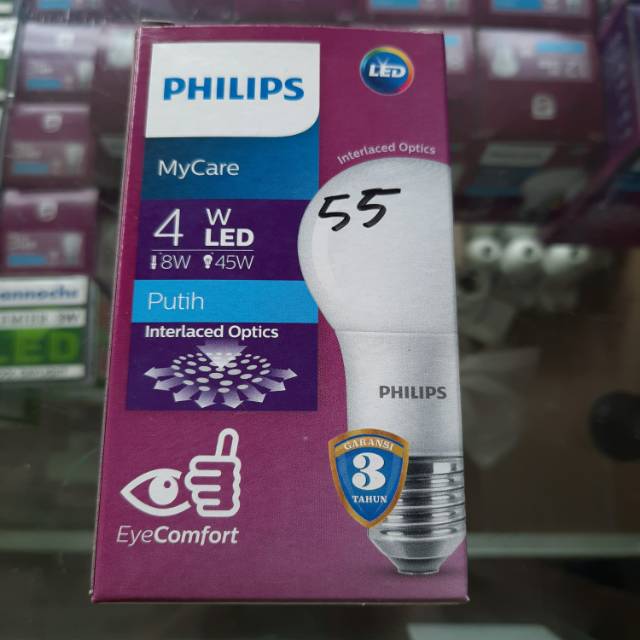 Bohlam LED Philips 4 watt | Lampu LED philips 4 watt