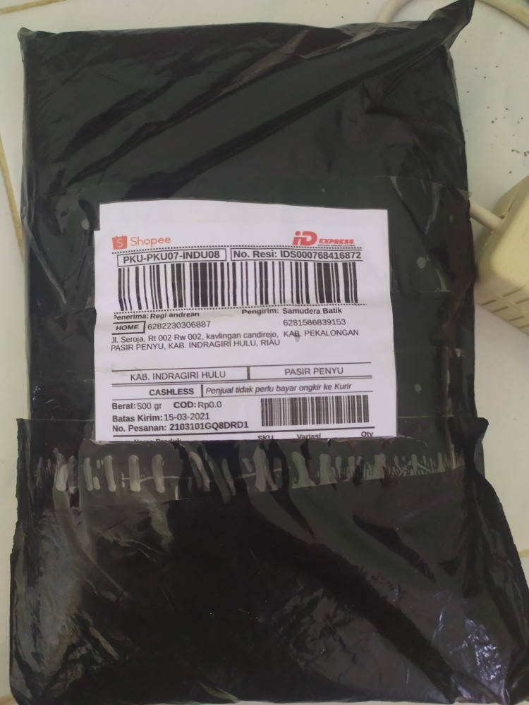 Batik Tunik Shibori Jumputan Terbaru Size S-3l / Hrb026 Yelbor Navbor / Biru Putih