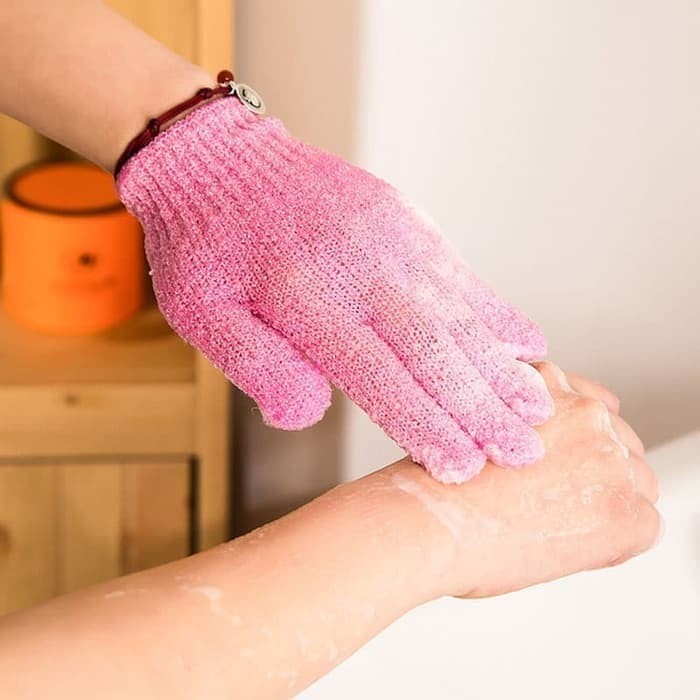 Sarung Tangan Scrub Mandi Scrubber Exfoliating Tubuh Pijat TERMURAH