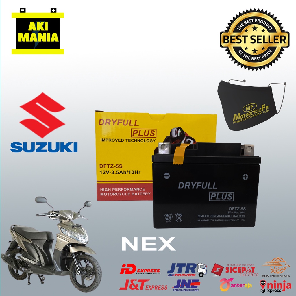 Aki Motor Suzuki Nex Accu MF GTZ5S AKI DRYFULL DFTZ5S