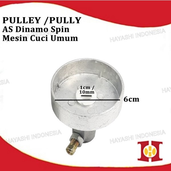 Tiang Pully Puly Puli Motor Spin Pengering Mesin Cuci AS 10 12 14 MM