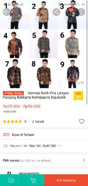 Kemeja Batik Pria Lengan Panjang Batikpria Kemejapria Bajubatik