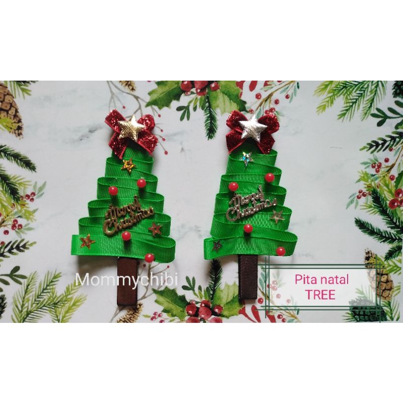 Ready Pita hang tag natal &quot;Tree&quot; hiasan dekorasi hampers parcel pohon natal christmas ribbon