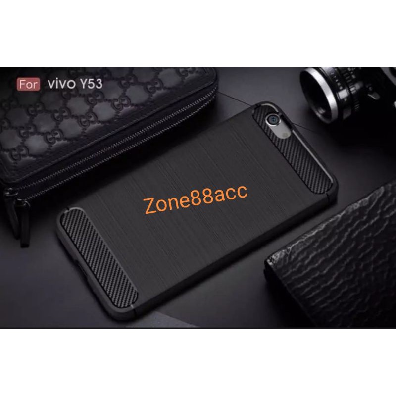 Silicon Case VIVO Y53 Softcase iPAKY Carbon Casing Cover TPU