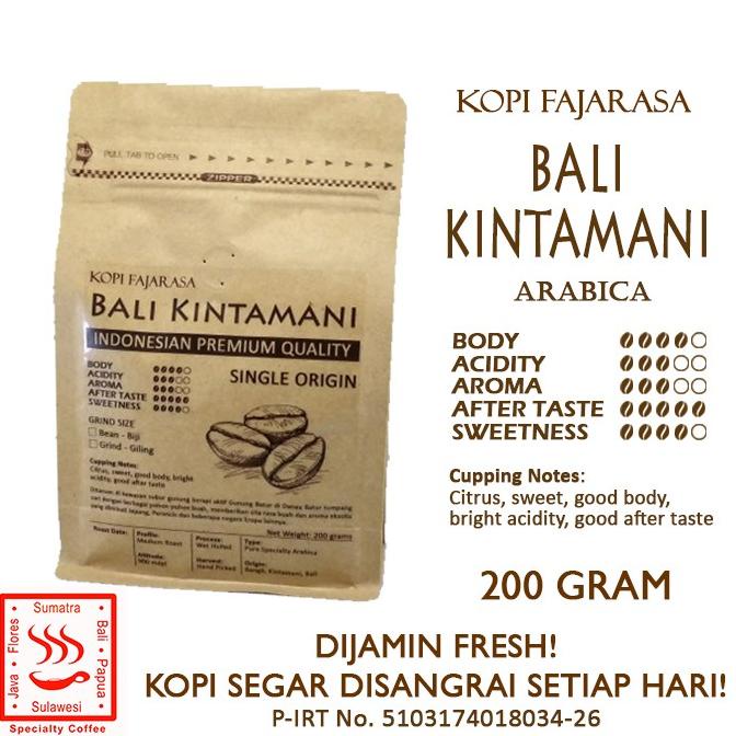 

[COD] Kopi Fajarasa Bali Kintamani Biji Kopi Arabica 200 gram [COD]