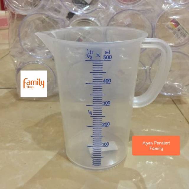 Gelas Ukur Gelas Takar Takaran Green Leaf 500 ml ASLI Gelas Ukur Gelas Takar Takaran Green Leaf 500 ml ASLI