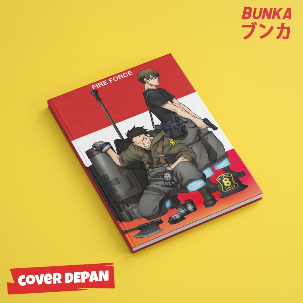 

Notebook Fire Force Obi X Hinawa Hardcover A5 Buku Tulis Catatan Notes Agenda Planner Jurnal