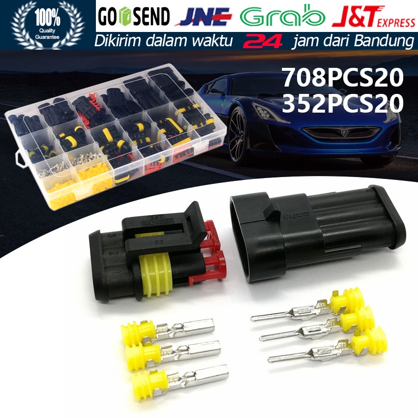 Soket Kabel Motor Mobil 1 2 3 4 5 6 Pin KECIL Waterproof - Skun Kabel / Socket Kabel Motor Anti Air