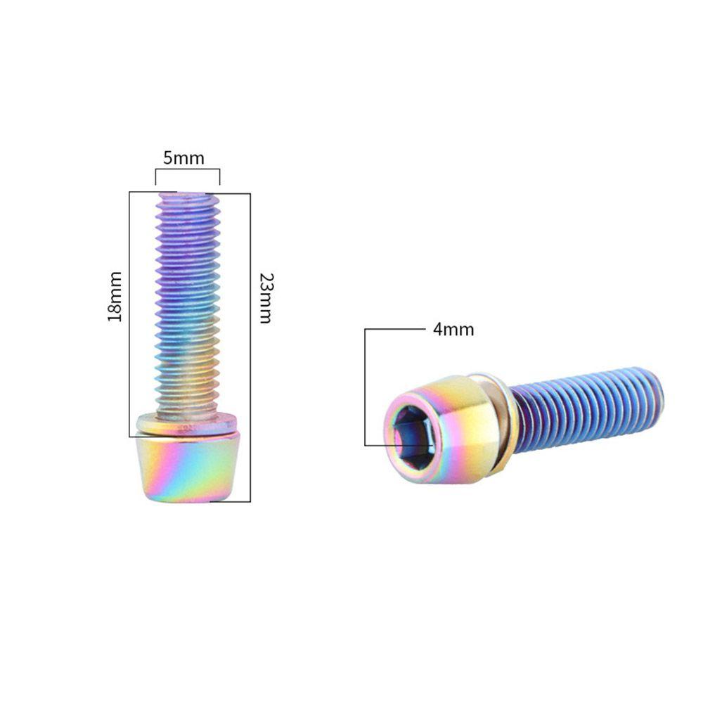 R-FLOWER 6pcs Baut Tetap M5 x 18mm Aksesoris Stainless Steel Bolt Sepeda Batang Sekrup
