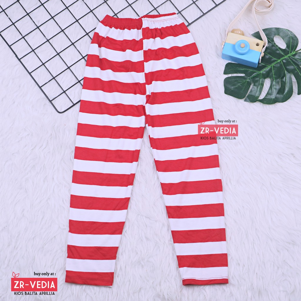 Legging Motif Salur uk 5-7 Tahun / Celana Salur Panjang Anak Perempuan Legging Pants Grosir Murah