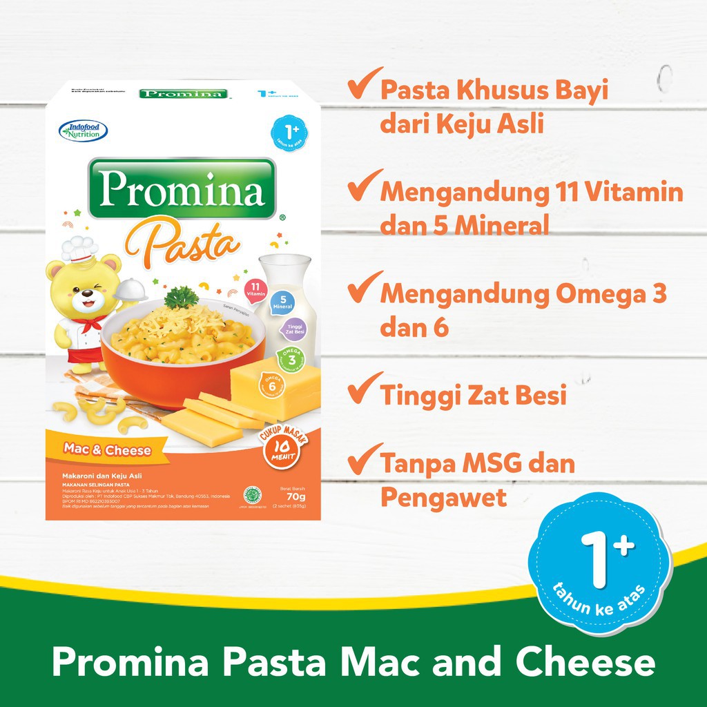 Promina Pasta Mac n Cheese 70g / pasta keju bayi / Pasta Creamy Chicken Spinac 60gr