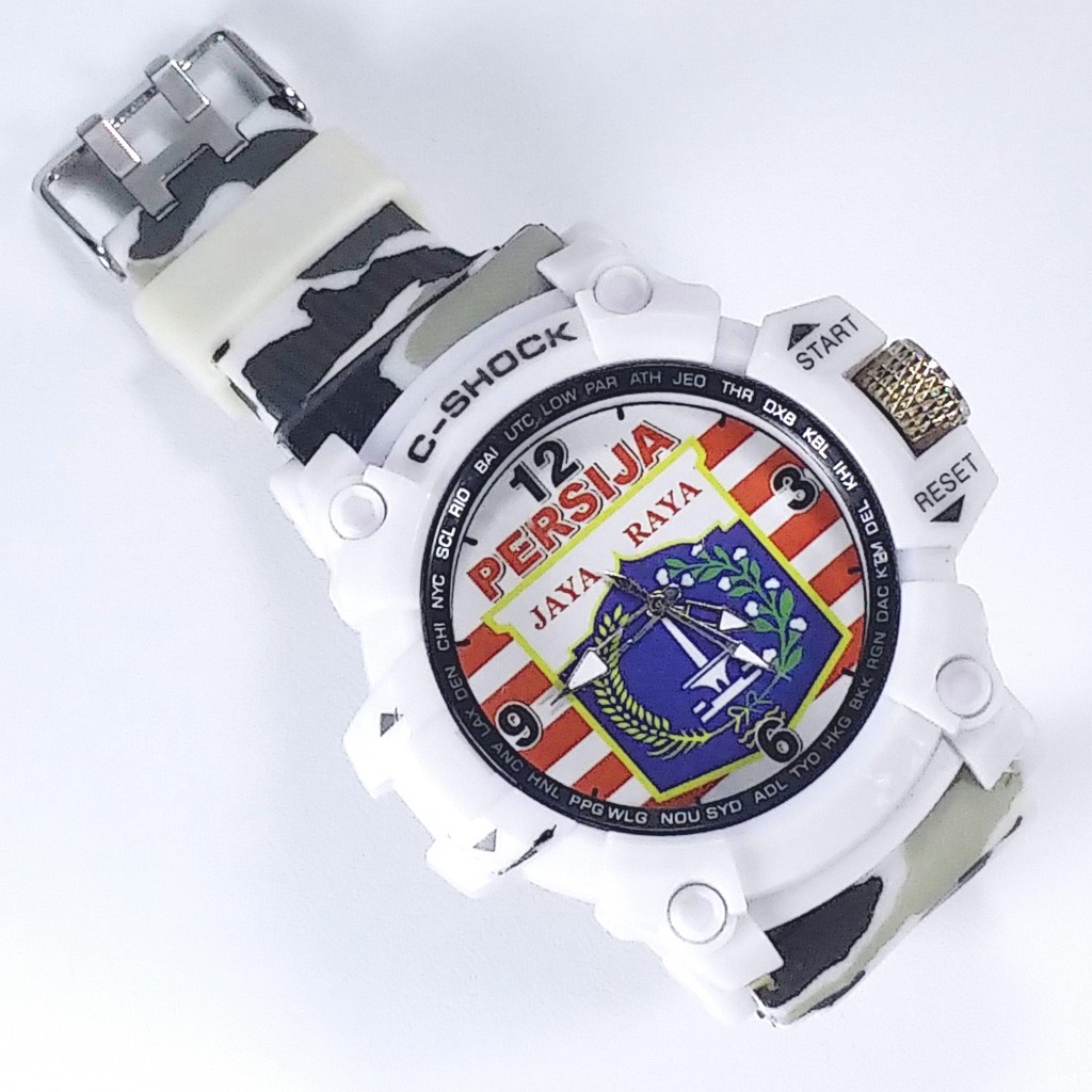 [MANTUL] JAM TANGAN &quot;PERSIJA&quot; STRAP PUTIH ARMY