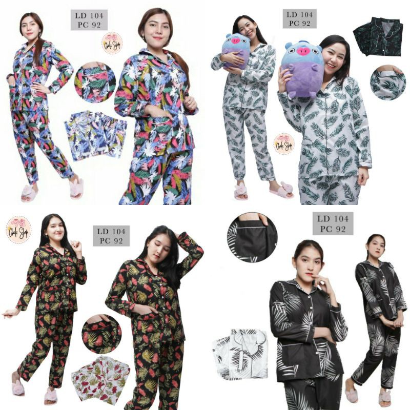 Baju Tidur Piyama Wanita Cewek Pajamas Katun Motif PP