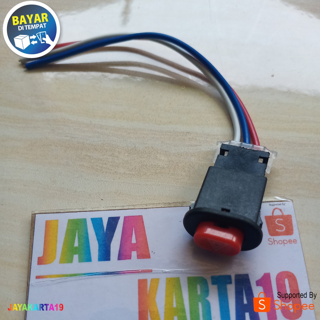 Tombol hazard motor - Switch / Tombol / saklar hazard motor universal