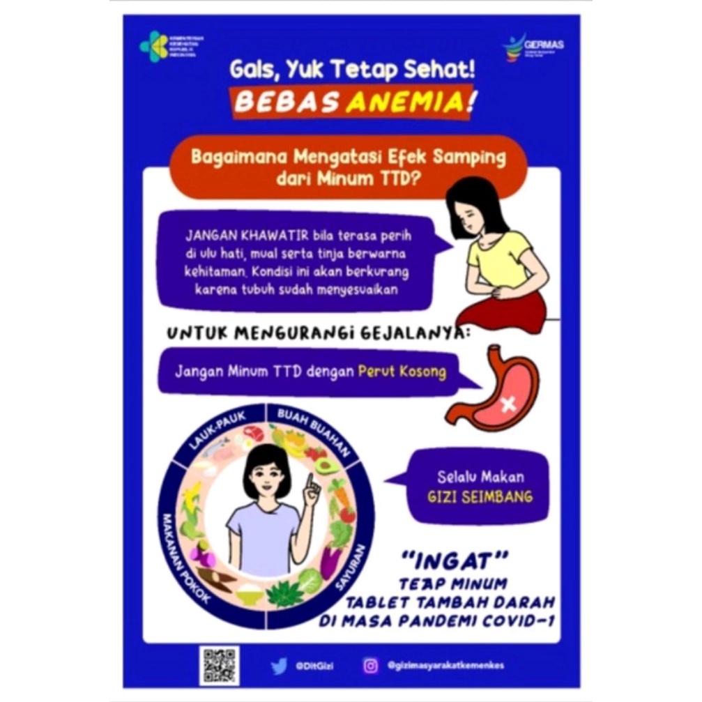 

POster Kesehatan Tetap Sehat Bebas Anemia