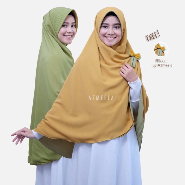 Khimar Almira by Azmeela - hijab bolak-balik two tone dua warna