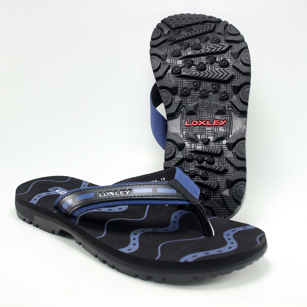 Sandal anak tanggung pria LOXLEY CANON TP Hitam - Biru Tua Size 33-37