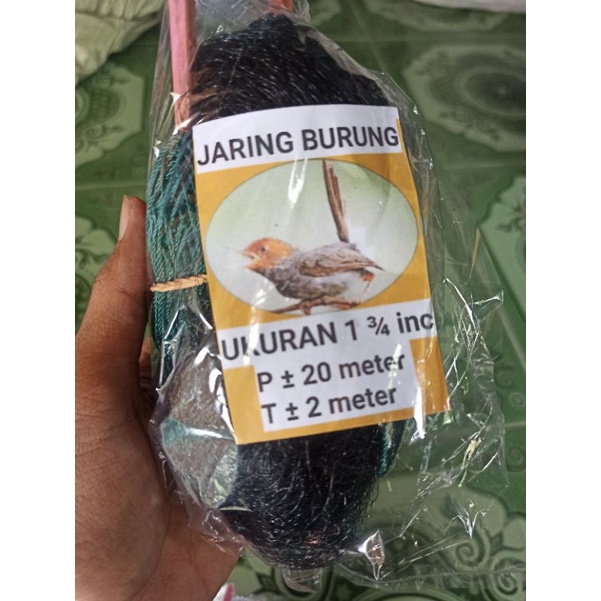 Jaring burung warna hitam Panjang ± 20M~Siap pakai