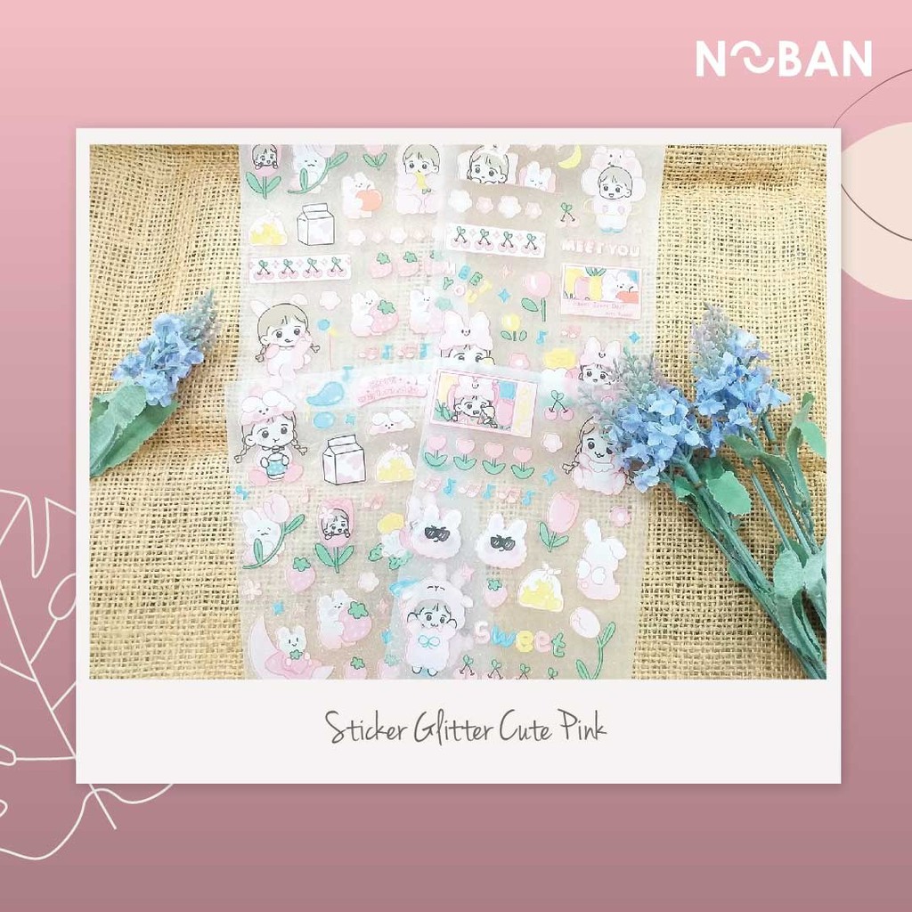

Sticker Gliter Cute Pink