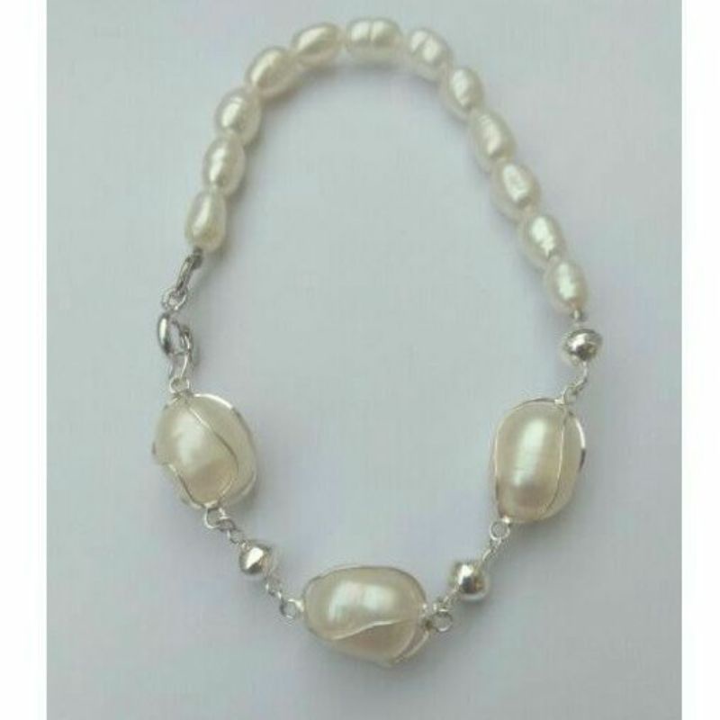 Gelang perak mutiara Lombok