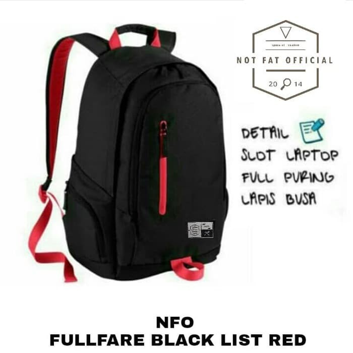 TAS PRIA / TAS RANSEL PRIA / TAS SEKOLAH / NIKE ACCESS - NFO BLACKLISRED