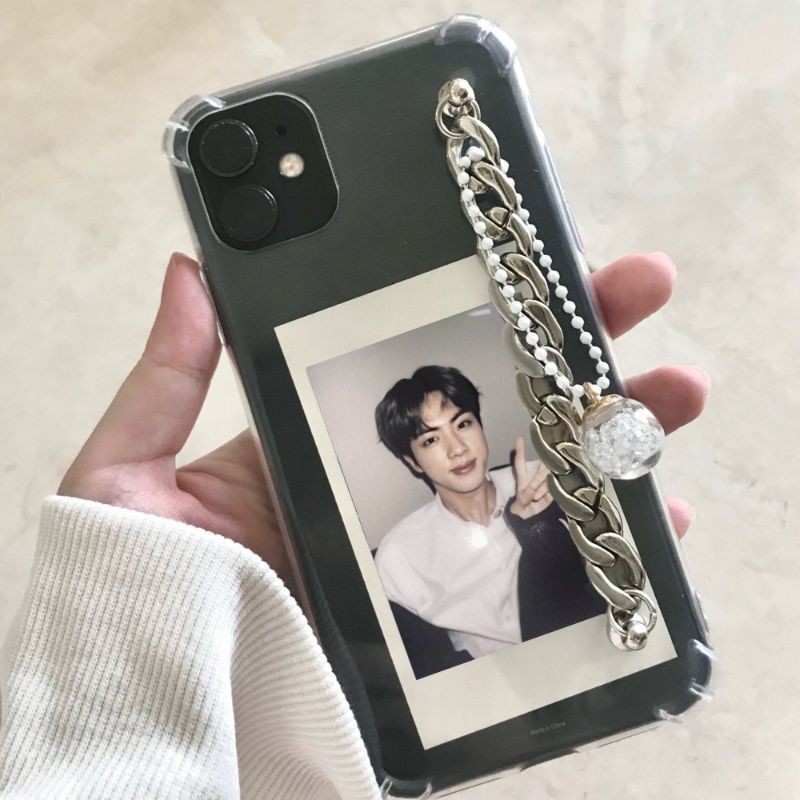 Case Bts Aesthetic Phone Grip Chain Strap Casing