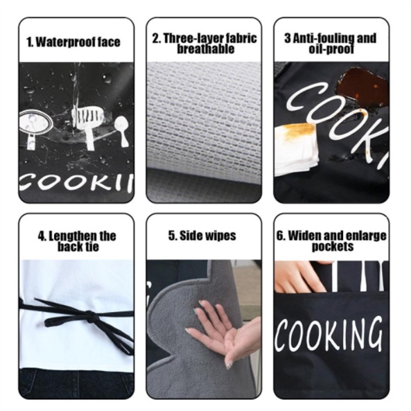 Apron Celemek Dapur Masak Celemek Barista Celemek Anti Air