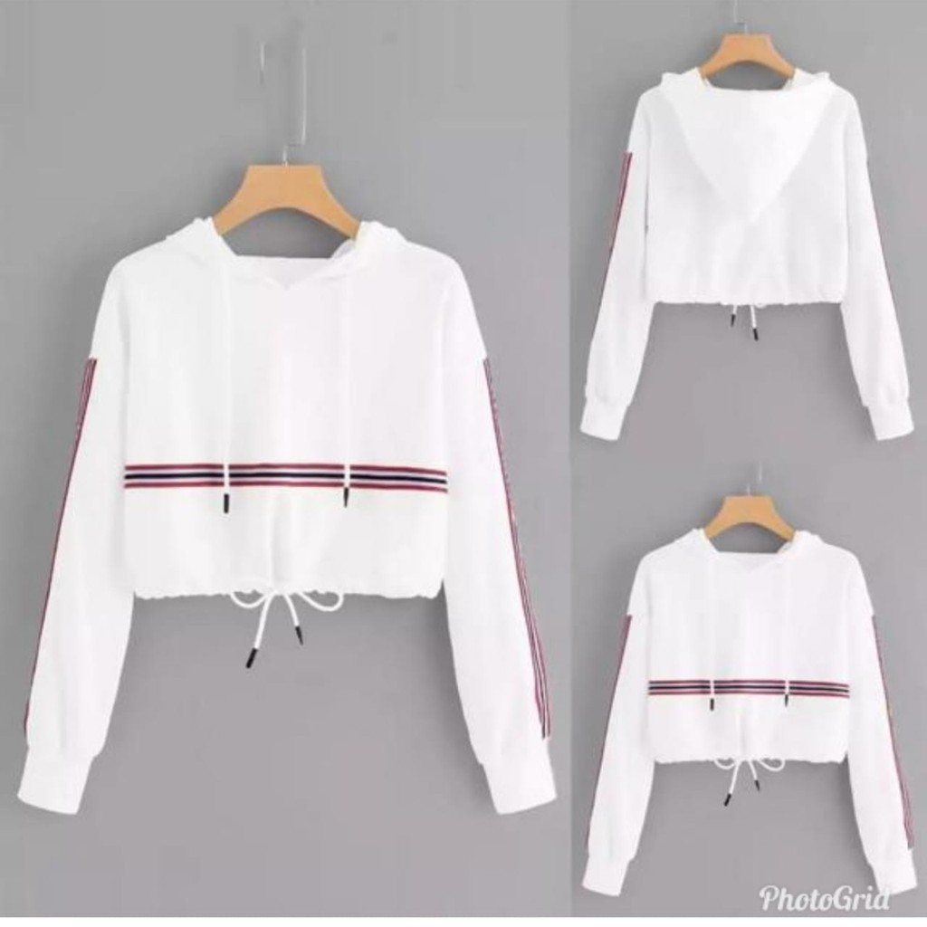 MakeGrosir SWEATER  CROP POLOS WANITA  TALI BAWAH Shopee  